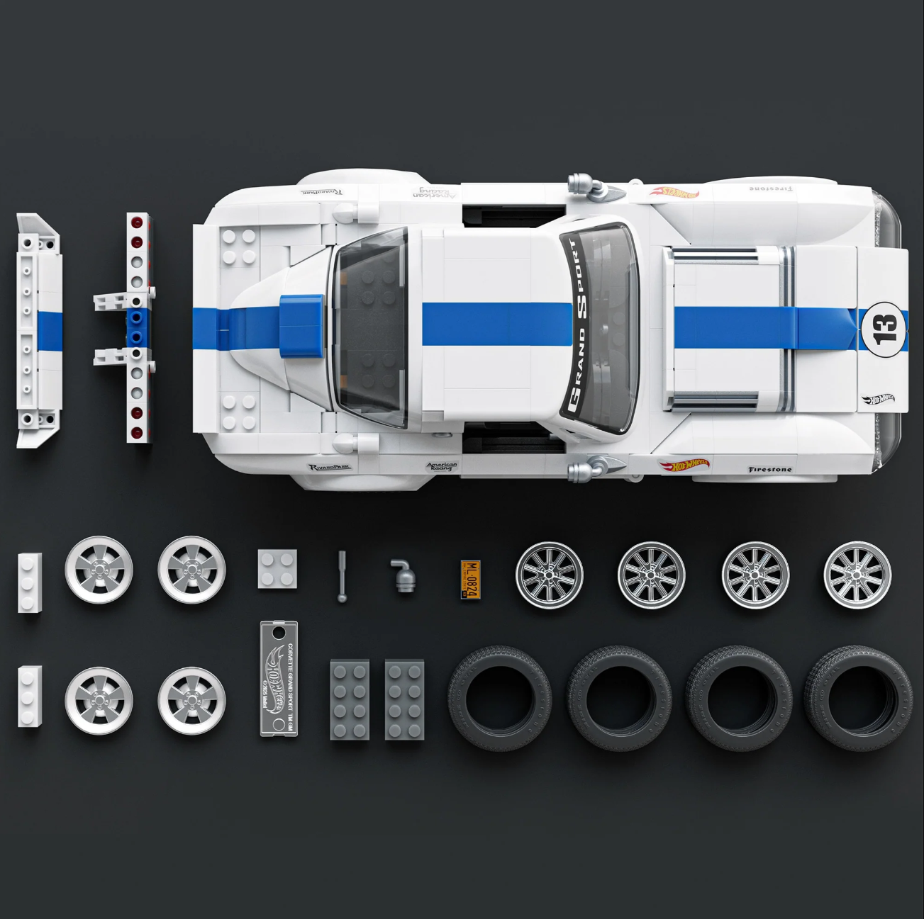 CORVETTE GRAND SPORT LINEA BRICKS HOTWHEELS