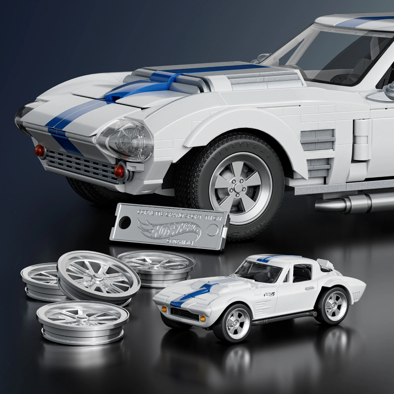 CORVETTE GRAND SPORT LINEA BRICKS HOTWHEELS