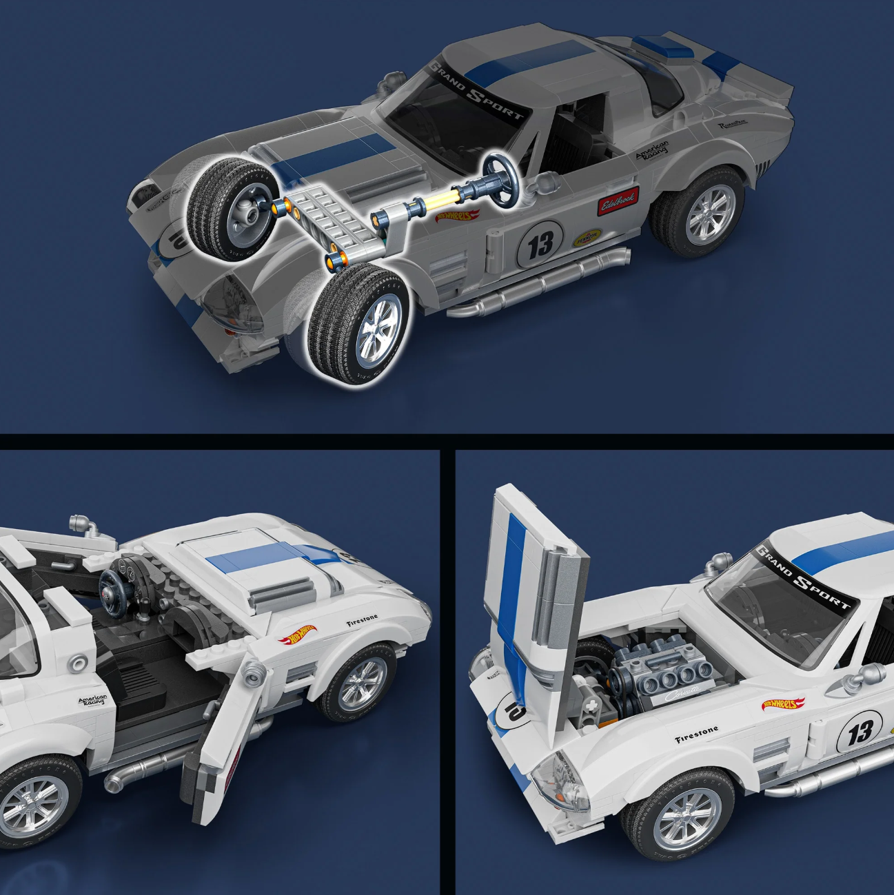 CORVETTE GRAND SPORT LINEA BRICKS HOTWHEELS